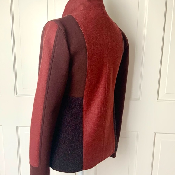 Fendi red short colorblock wool jacket 40 - Picture 9 of 14